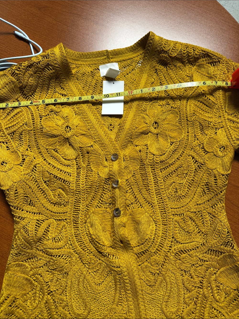 Crochet-look cardigan - Picture 6 of 8